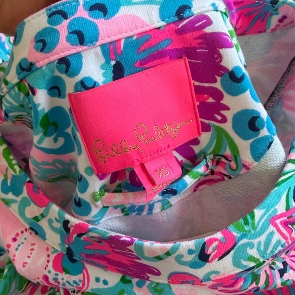 Lilly Pulitzer Harriet Mandevilla Baby Paradise Petals Terry Dress Size XS - Picture 8 of 14